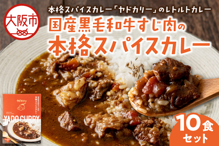 本格スパイスカレー「ヤドカリー」国産黒毛和牛すじ肉のレトルトカレー10食セット_OS197-0001-01