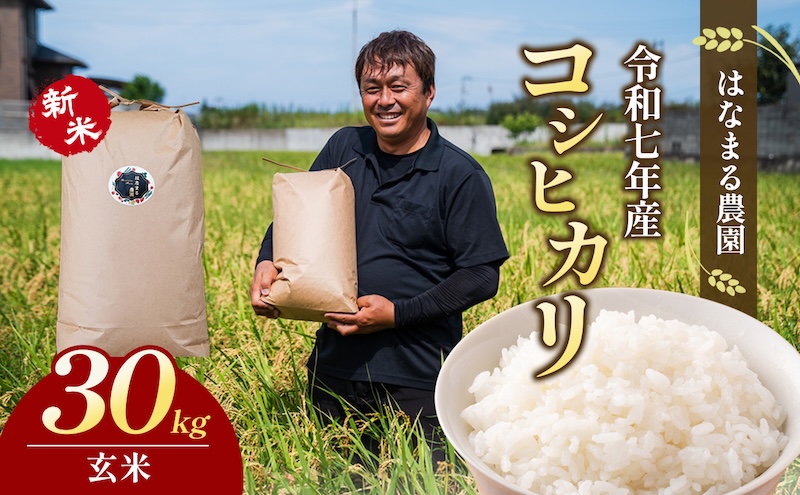 はなまる農園令和7年新米香川県産「コシヒカリ（玄米）30kg」