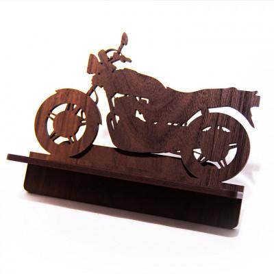 ふるさと納税 大木町 【国産/雑貨】メガネスタンド005 バイク 約15cm幅《ウォールナット色》(大木町) CK149