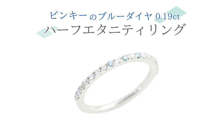 
ピンキーの ブルーダイヤ 0.19ct ハーフエタニティリング ダイヤモンド リング ジュエリー アクセサリー レディース ギフト プレゼント 贈り物 [AH096sa]
