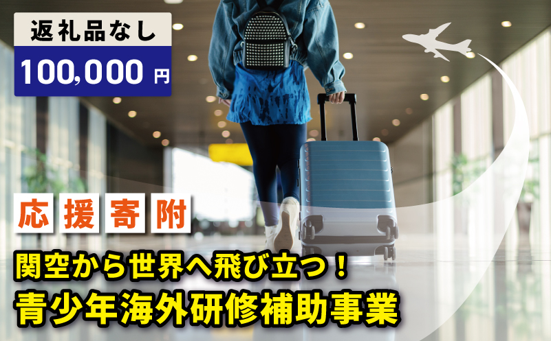 【返礼品なし】関空から世界へ飛び立つ！青少年海外研修補助応援寄附（大阪府泉佐野市）【大阪 泉佐野 大阪府 泉佐野市】