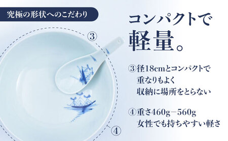 ＜有田焼＞究極のラーメン鉢レンゲセット 異人絵 佐賀県/株式会社まるぶん[41APCD026]