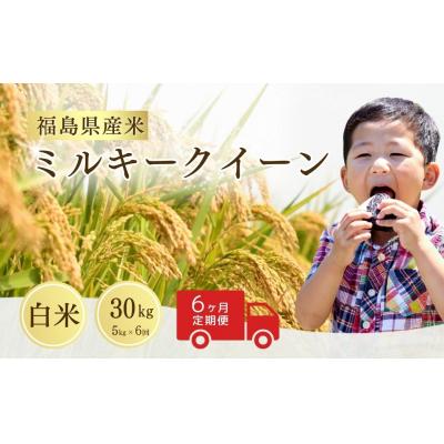 ふるさと納税 南相馬市 【先行予約】定期便 令和8年産 ミルキークイーン 白米 30kg ( 5kg ×6回) サムランド