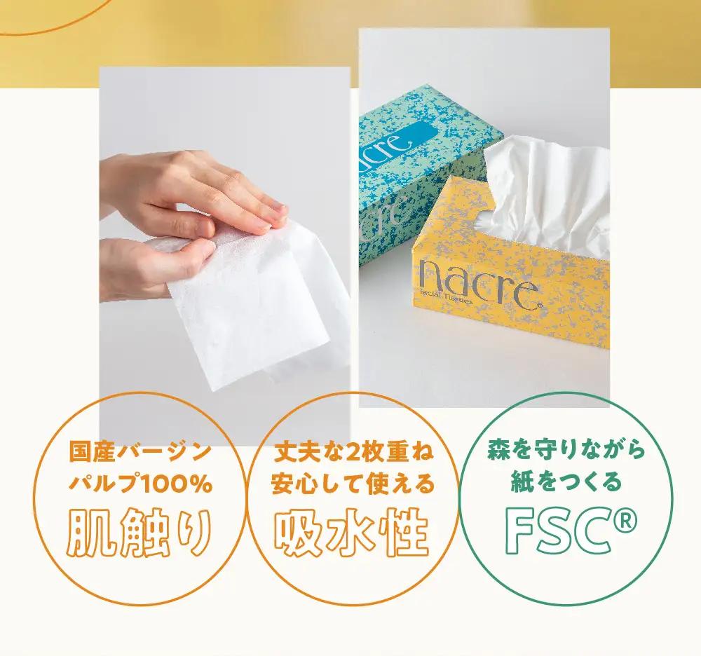 ティッシュペーパー 50箱 (5箱×10セット 200組400枚) ナクレ 【11月発送】