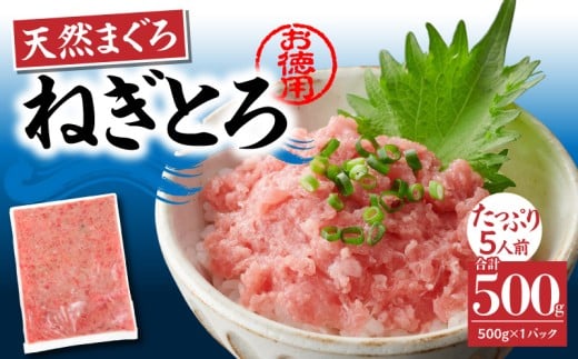 【神奈川県漁連】＜お徳用＞天然まぐろ ねぎとろ 500g  【7月お届け】　M077-011-01-07