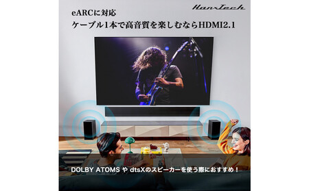 Hanx-Tech HDMI2.1ケーブル 1m