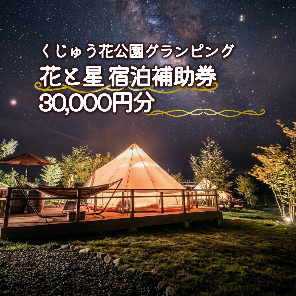 【ふるさと納税】【くじゅう花公園グランピング】花と星 宿泊 補助券 30,000円分