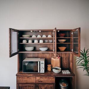 【Chatra／チャトラ 幅120cmオープンボード ナチュラル】★シンプルでお部屋に合わせやすい食器棚