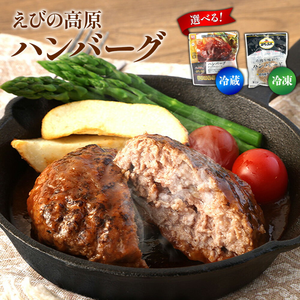【ふるさと納税】選べる！ ハンバーグ セット 冷凍(130g × 10パック 計 1,300g)冷蔵(200g × 6パック 計 1,200g) ギフト レンジ 湯煎 温めるだけ 簡単調理 小分け 個包装 総菜 簡単 おかず レトルト 人気 お取り寄せ 九州 宮崎県 えびの市 送料無料