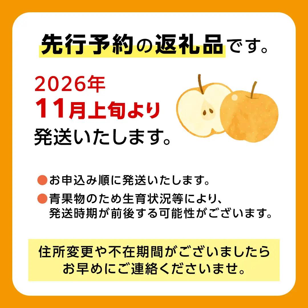 にっこり梨 約3kg 4玉～6玉 (茨城県共通返礼品:城里町) 2026年 フルーツ 甘い お正月 クリスマス 大玉 直送 茨城 限定 [CO001sa]