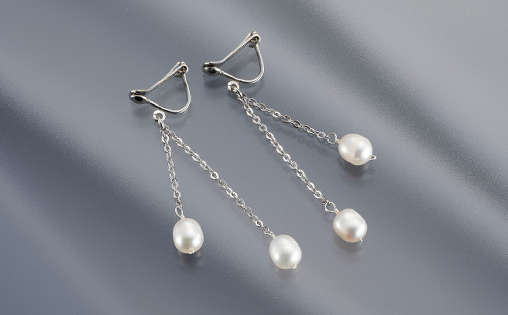 102510-1 揺れてエレガント「淡水パールソフトフィットイヤリング」 272183_AF146