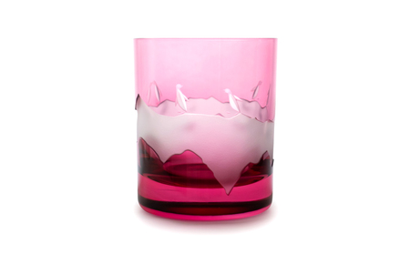 浅草切子 aquatic「Penguin Couple 金赤」_0012-073-T07