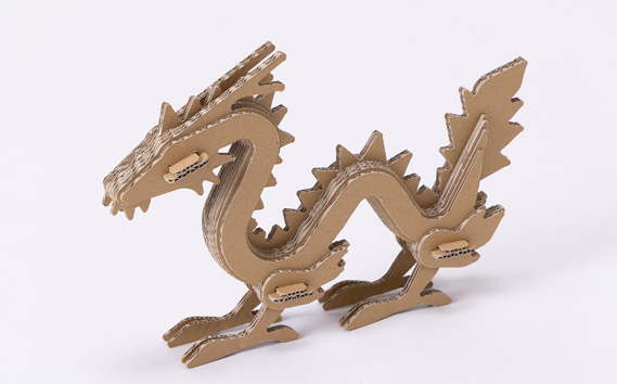 
                  段ボール製工作キット　干支シリーズ　タツ ／ インテリア 情操教育 愛知県 No.217
                