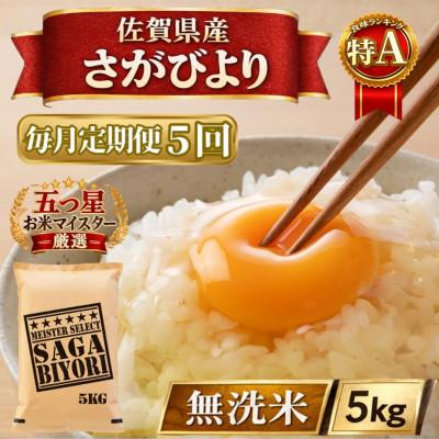 ふるさと納税 江北町 【毎月定期便】【無洗米】さがびより5kg(江北町)全5回