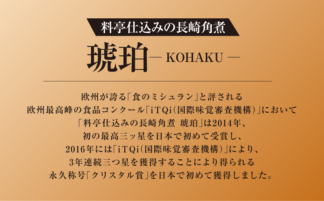 料亭仕込みの長崎角煮 琥珀 計5個入
