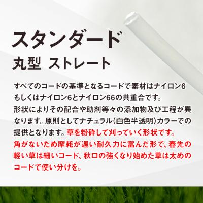 ふるさと納税 立科町 刈払機スペア用安全コードキャップ付きナイロンコード20cm×100本入り (スタンダード 2.4mm |  | 03