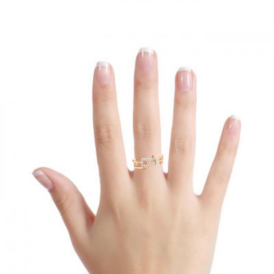 ふるさと納税 笛吹市 K18PG チェーンリンクリングDIA0.1CT RADR-6937DI-R #8 |  | 03