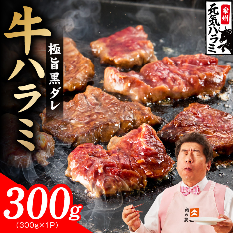 【新登場】極旨黒ダレ 牛ハラミ 300g【お試し 牛肉 はらみ 小分け 焼肉 お弁当 BBQ 訳あり ワケアリ わけあり サイズ不揃い 規格外 TVで話題】 005A810-1