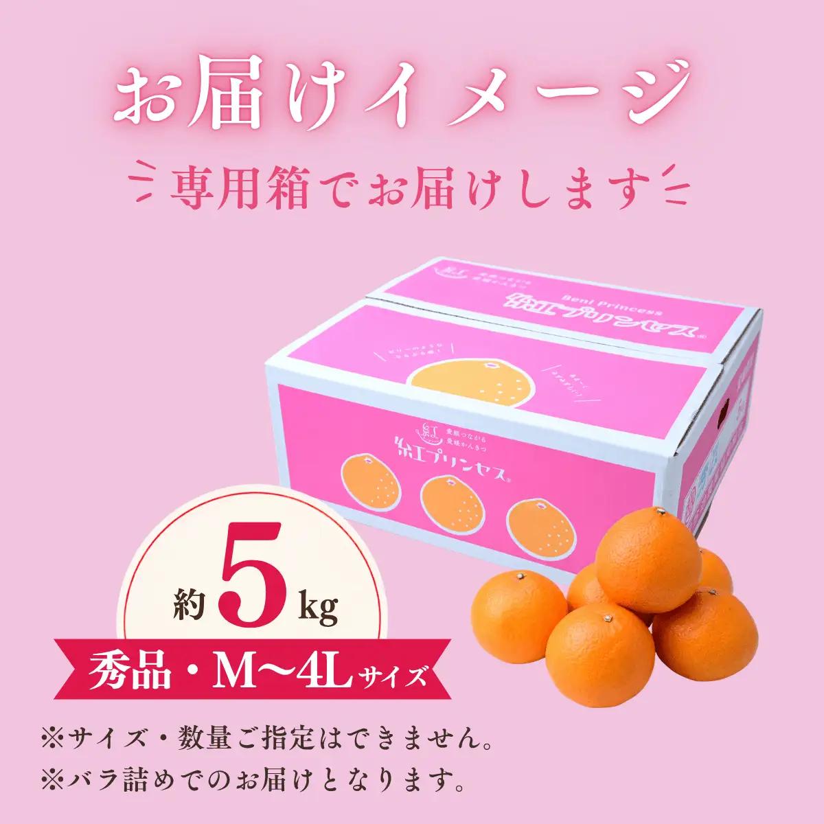 【先行受付】紅プリンセス 5kg 秀 M～４Lサイズ | 紅まどんな × 甘平 みかん 愛媛 愛媛県産 ミカン 蜜柑 愛果48号 新品種 柑橘 かんきつ フルーツ 果物 国産フルーツ 国産 愛媛みかん