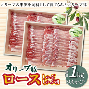 香川県産 オリーブ豚 ロース しゃぶしゃぶ用 1000g