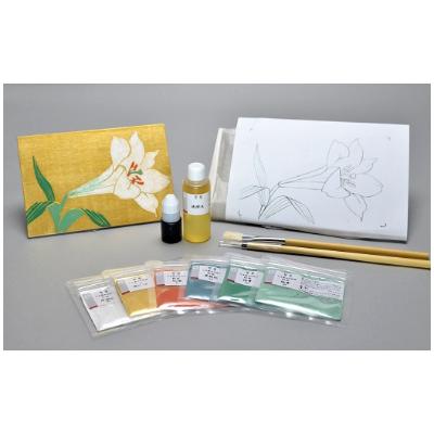 ふるさと納税 宇治市 日本画体験キット　百合編