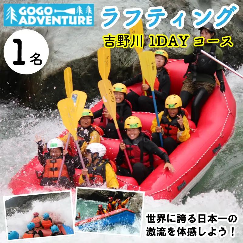 GOGOアドベンチャー ラフティング 吉野川1DAYコース 利用券1枚 観光【 ラフティング 】