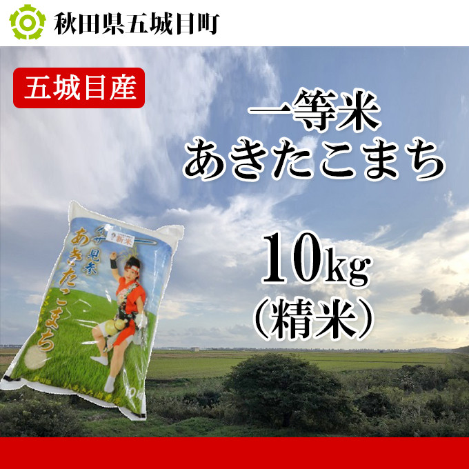 
            五城目産　一等米・あきたこまち10kg（精米）
          