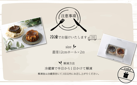  B-903 濃厚バスクチーズケーキ プレーン×1 抹茶×1