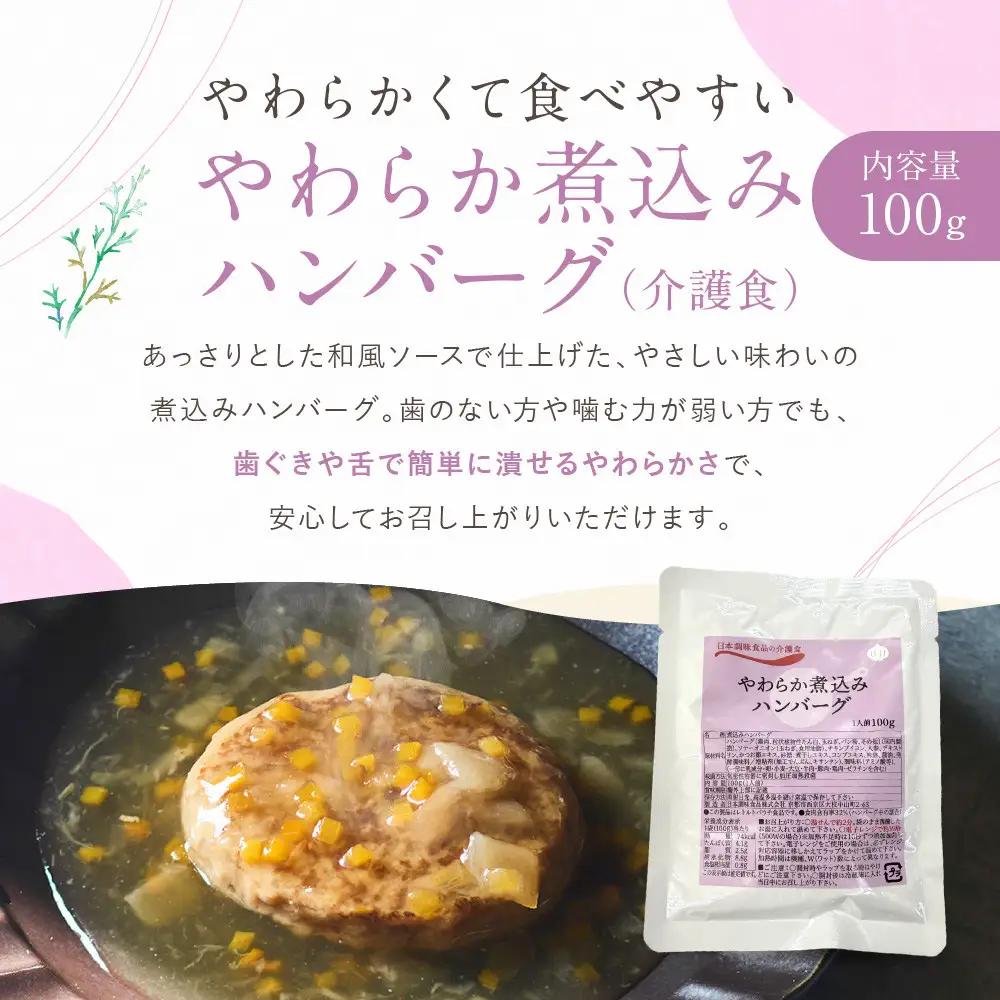 介護食 やわらか煮込みハンバーグ 10個｜レトルト 介護食品