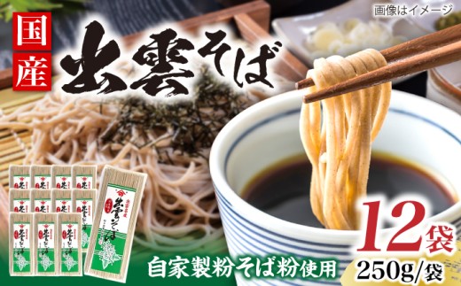 そば 昔ながらの出雲そば 250g×12袋 | そば 出雲そば 麺 出雲 取り寄せ ご当地 蕎麦 小分け 個包装 便利 乾麺 保存食 常温 保管 人気 大容量 国内製造 蕎麦 乾麺 250g 12袋 12個 セット 詰め合わせ まとめ買い 徳用 業務用 年越しそば 割子そば 釜揚げそば ざるそば かけそば お土産 手土産 日本そば 国産 国内製造 島根県雲南市/野々村製粉製麺所 [AICE002]