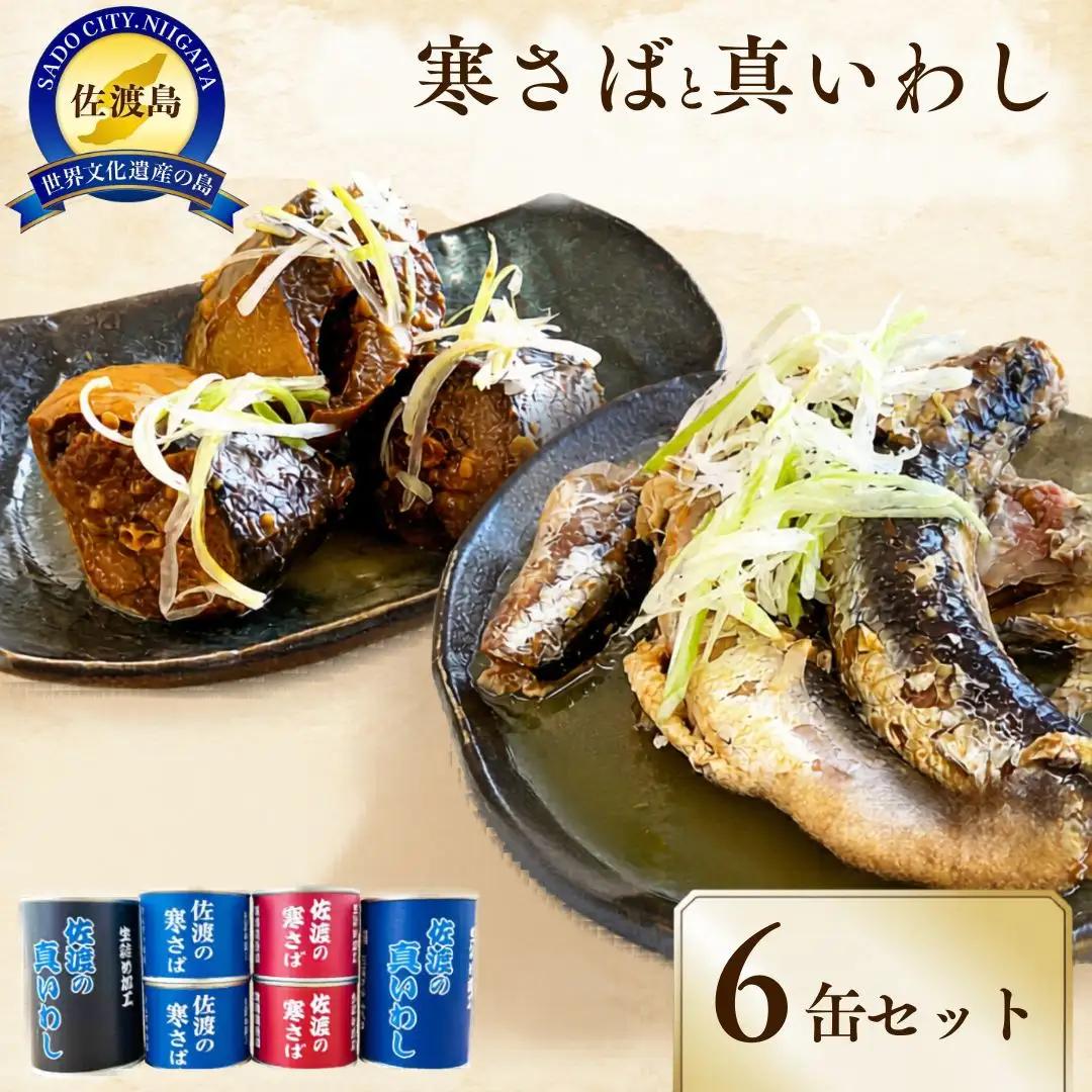 サバ イワシ 缶詰 水煮 味噌煮 6個セット | 新潟県 佐渡市サバ缶