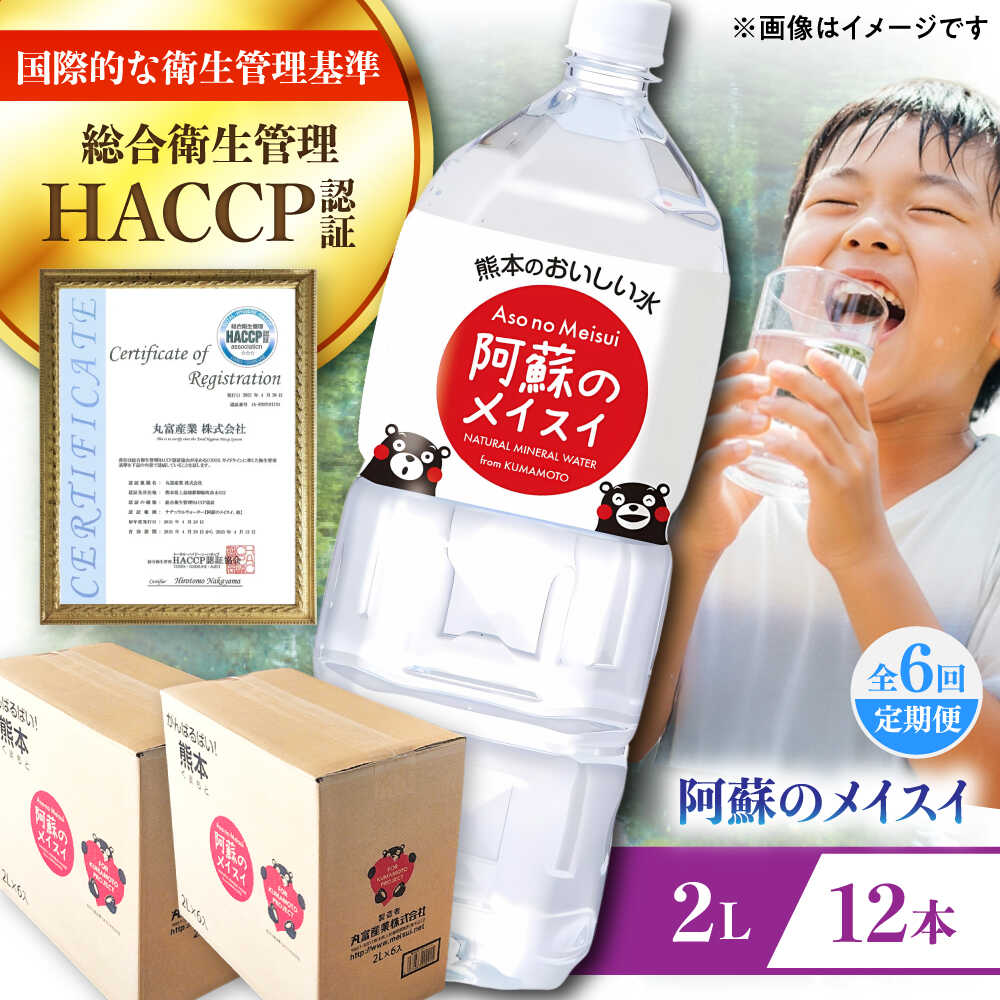 【ふるさと納税】【全6回定期便】 阿蘇のメイスイ 2L 計12本(6本×2ケース) 天然水 水 ミネラルウォーター 備蓄 熊本 菊陽町【丸富産業株式会社】[BHDG029]