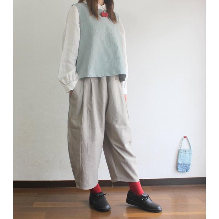 【ふるさと納税】北鎌倉のアトリエよりお届け　コットンリネンのおさんぽパンツ【カラー選択可】 | 衣料 ファッション 人気 おすすめ 送料無料