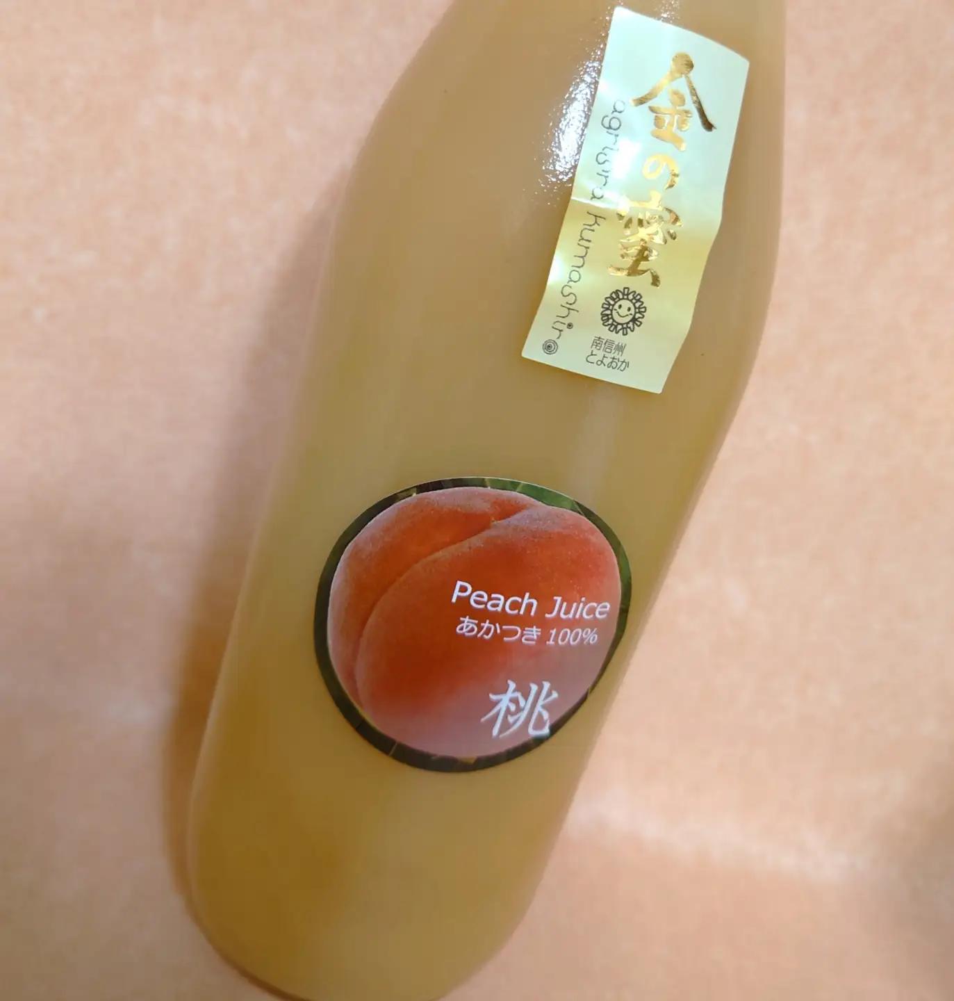 【金の蜜】アグリスタくましろの桃『あかつき』＋りんご『サンふじ』ジュース6本セット(1L×6本)