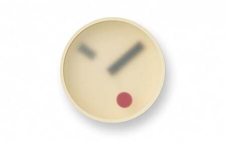 kehai / 木・土壁（KM22-01 YE） 装飾品 工芸品 時計 時間 インテリア 半透明 ガラス オブジェ アルミ 高田製作所 壁掛け時計  FAD-0864