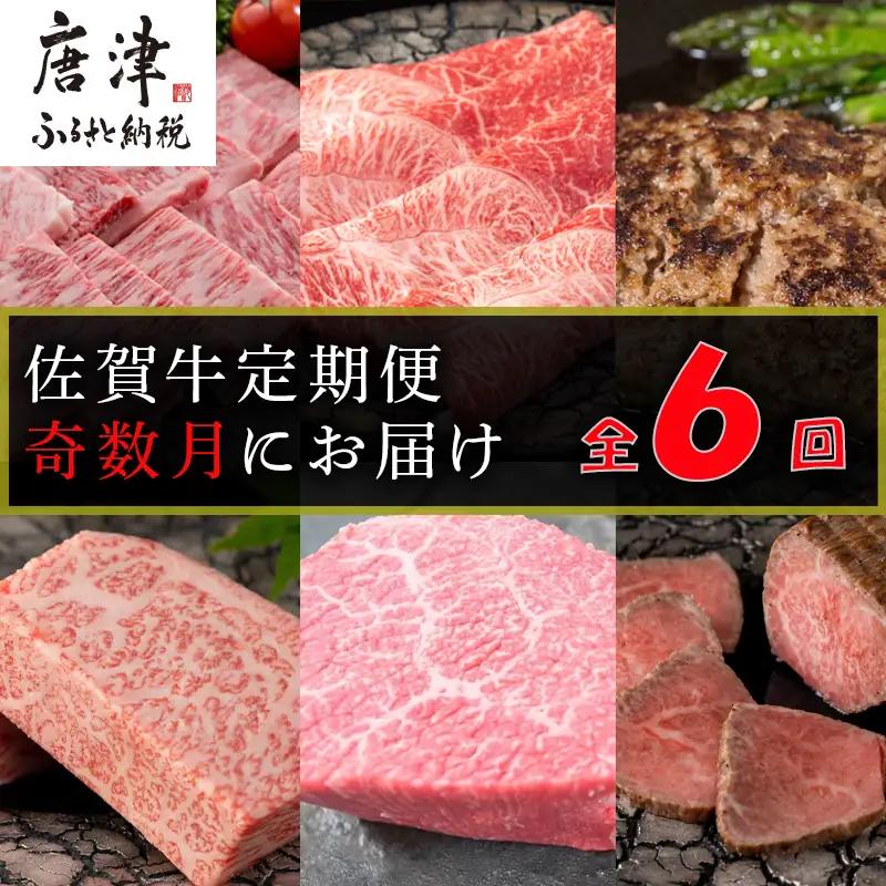 【定期便全6回】佐賀牛定期便(カルビ・ロース・ハンバーグ・サーロイン・モモブロック・ローストビーフ)奇数月にお届けします! ステーキ ハンバーグ