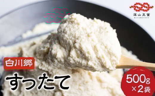 白川郷 すったて 500g×2袋 国産大豆 大豆ペースト 世界遺産 白川郷 伝統食材 鍋 すったて汁 岐阜県 白川村 6000円 [S404]