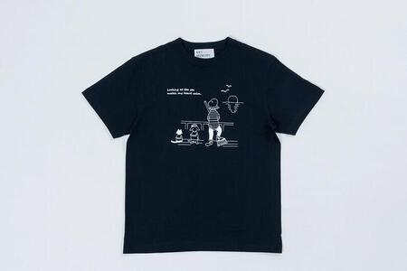 《0》【KEYMEMORY鎌倉】Sea heartイラストTシャツ NAVY