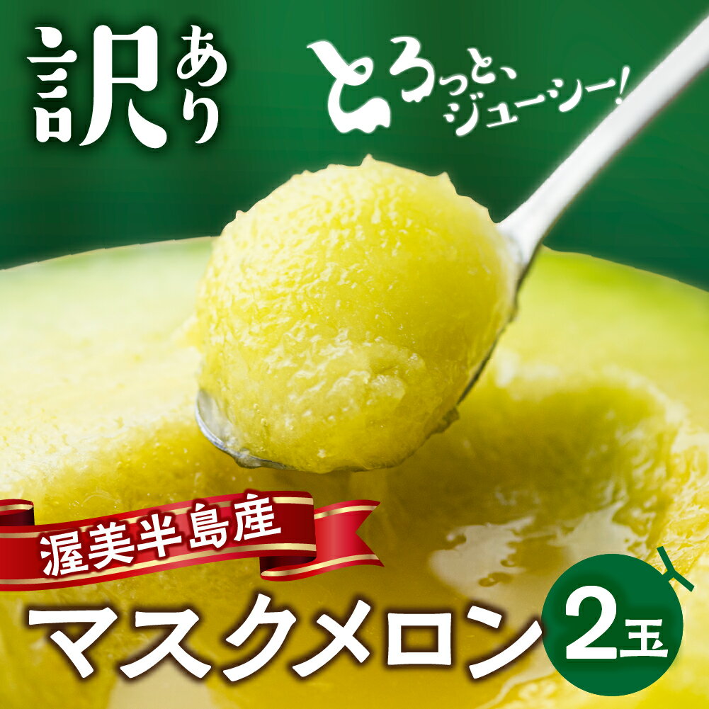 【ふるさと納税】メロン 2玉 マスクメロン 訳あり (1玉 1.3kg以上) ご自宅用 渥美半島産 先行予約 マルカ農園 メロン めろん 箱詰め フルーツ 果物 愛知県 田原市 産地直送 夏 メロン 糖度 メロン 青肉