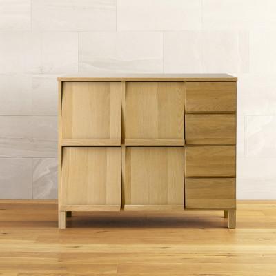 ふるさと納税 筑後市 本棚  レッチェ 105マガジンレコードラック オーク【10年保証】【高野木工】