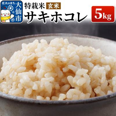 ふるさと納税 大仙市 米 令和7年産「特別栽培米 サキホコレ」5kg【玄米】【特A】|22_oks-320501