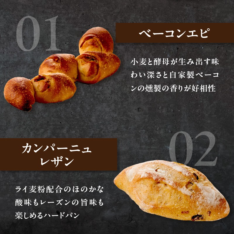 【定期便】自家培養酵母で焼くハード系パン9種＋スコーン1種セット！