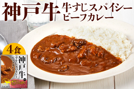 【 京阪百貨店厳選 】神戸牛すじスパイスカレー160ｇ×4食セット_OS048-0068