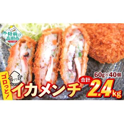 ふるさと納税 陸前高田市 ゴロっとイカメンチ 60g×40個 合計2.4kg
