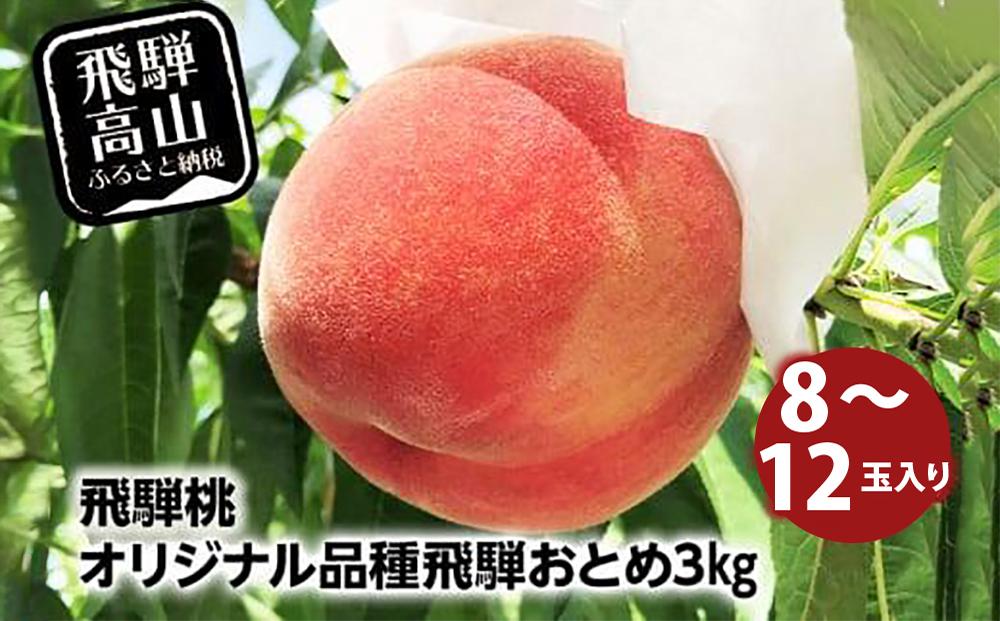 【数量限定】≪8月上旬～順次発送≫ 飛騨桃 オリジナル品種『飛騨おとめ』 3kg（8～12玉入り） | もも 桃 モモ くだもの 果物 フルーツ 飛騨高山 ぜんぞう果樹園 FX003