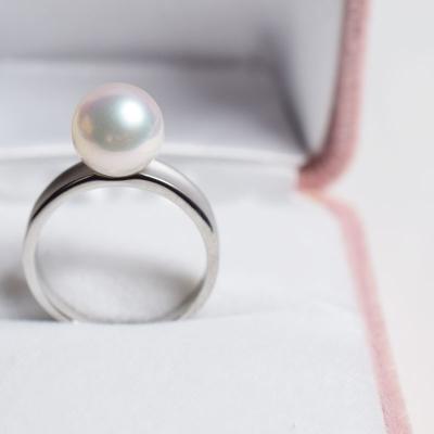 ふるさと納税 天草市 天草産 プラチナ パール リング あこや真珠 ピンク　7号_S085-342 |  | 02
