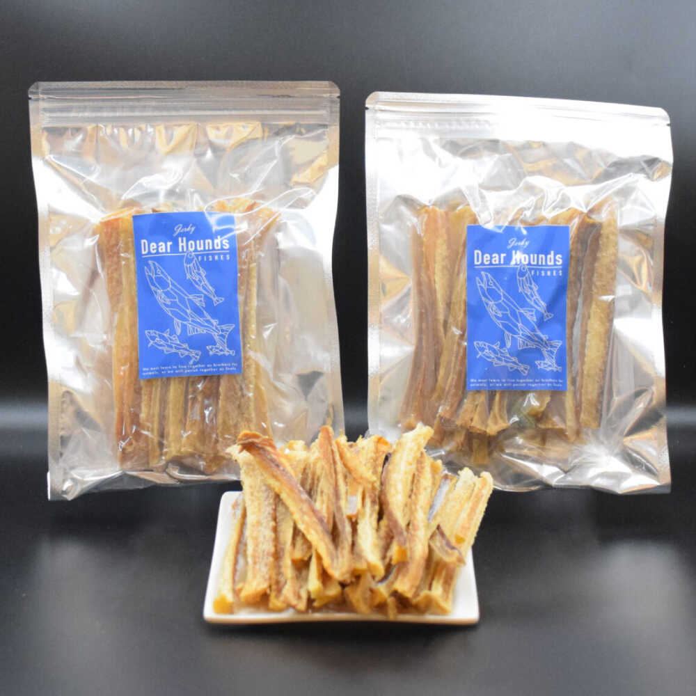【ふるさと納税】愛犬・愛猫用おやつ 鱈 スティックジャーキー 計200g（100g×2個） | ペットフード ペット用 ジャーキー ドッグフード おやつ | Dear Hounds[BOAE034]