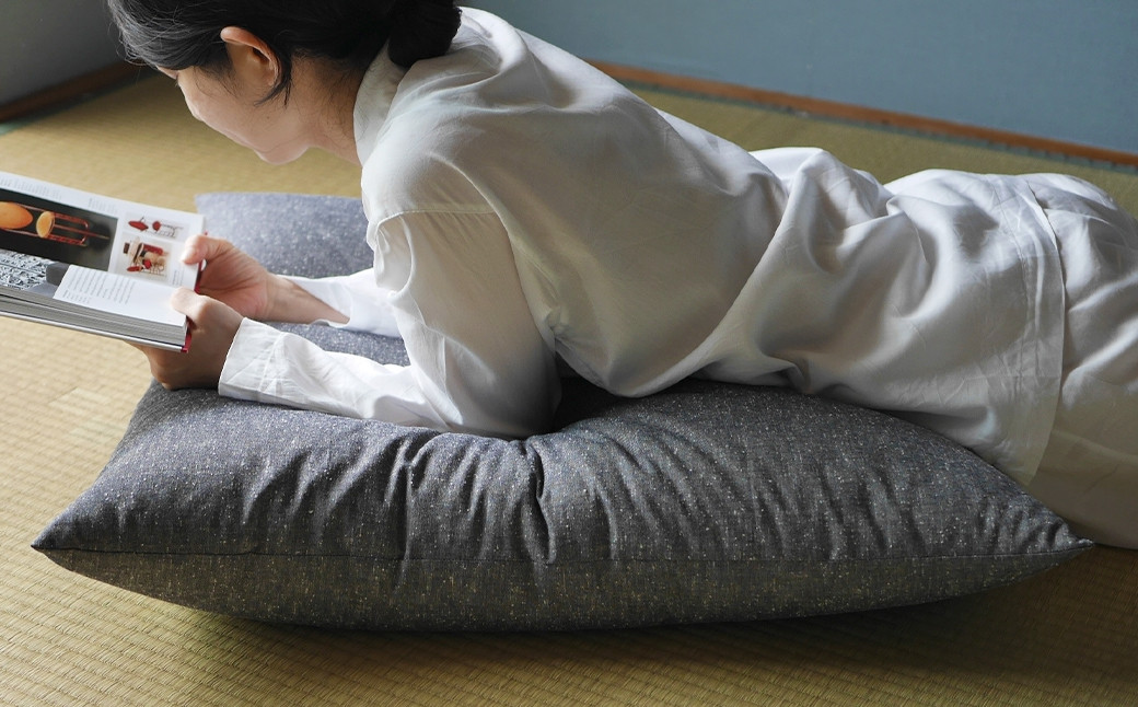 Decca! (デッカ)  座布団 グレー 74cm×74cm クッション 枕 筑後織