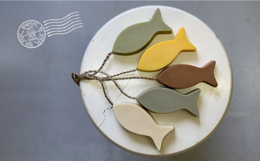 NOMAD FISH SOAP（おさかな石けん）× 1尾 [JEK004]  ACB工房 おさかなせっけん お魚せっけん 魚型ソープ 石鹸 石けん せっけん 手洗い 保湿 香り かおり 天然素材 ギフ