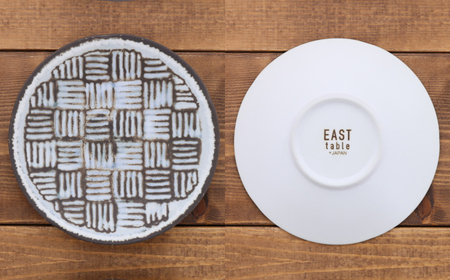 【美濃焼】食器8点セット 雪シリーズ 4種各2点ずつ 布目【EAST table】皿 ランチ プレート 美濃焼 食器 ソーサー お皿 中皿 さら おしゃれ キッチン用品 プレート 小皿 取り皿 国産 